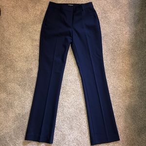 Express Navy Columnist Mid-Rise Boot Cut Trousers